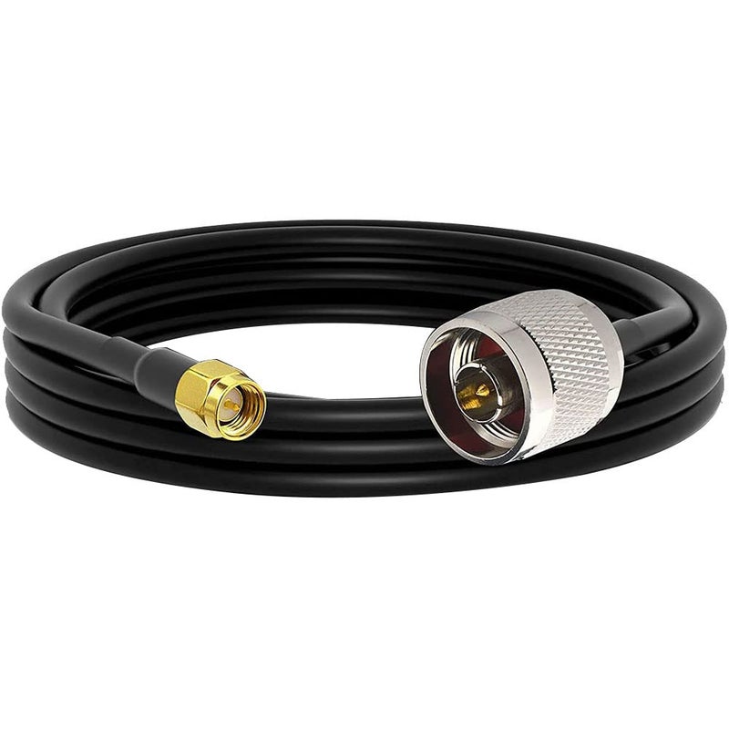 onelinkmore Low Loss RG58 N Male to SMA Male Antenna 10FT RF Coaxial Cable and Two-Way Radio Applications Pure Copper 50 ohm Cable for 3G/4G/5G/LTE/ADS-B/Ham/GPS/WiFi/RF Radio to Antenna - Image 1
